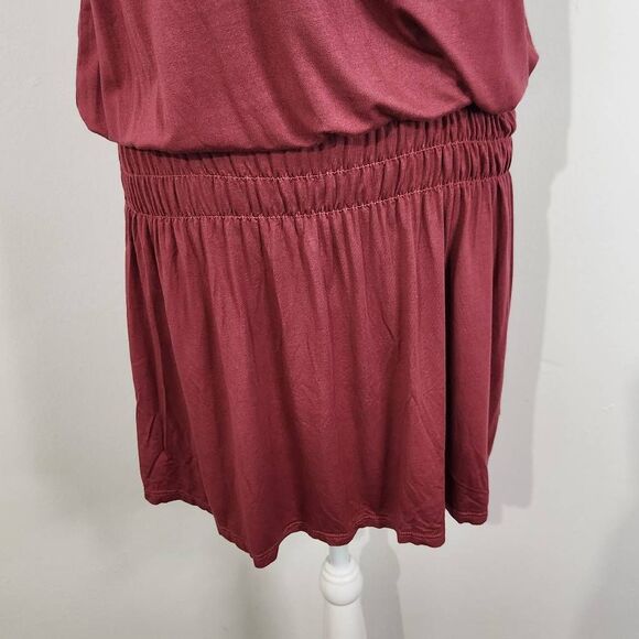 Michael Lauren Berry Pink Sleeveless Knit Dress Smocked Waist NWT Size Medium - Picture 3 of 9